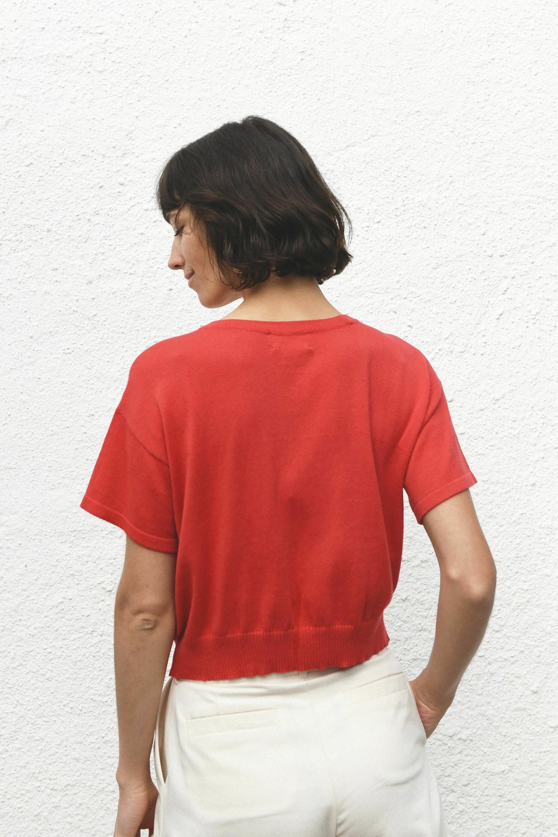Jungle Folk /  top en maille El sur - Poppy Red
