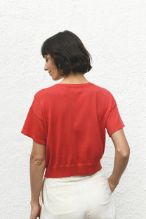 Jungle Folk /  top en maille El sur - Poppy Red