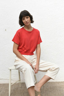 Jungle Folk /  top en maille El sur - Poppy Red