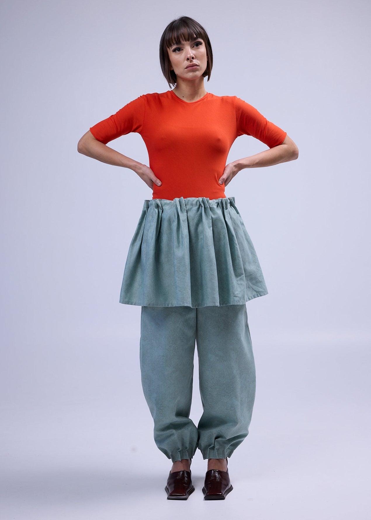 RE/Maison / Jupe-top Rideau - n°1 gris-vert