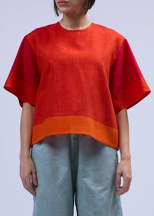 RE/Maison / Top Goutte - n°79 Rouge et orange