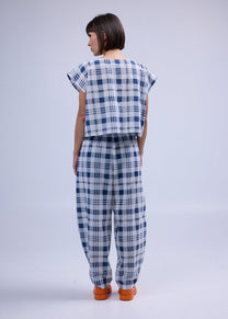 RE/Maison / Top Taie - n°76 carreaux bleu et blanc