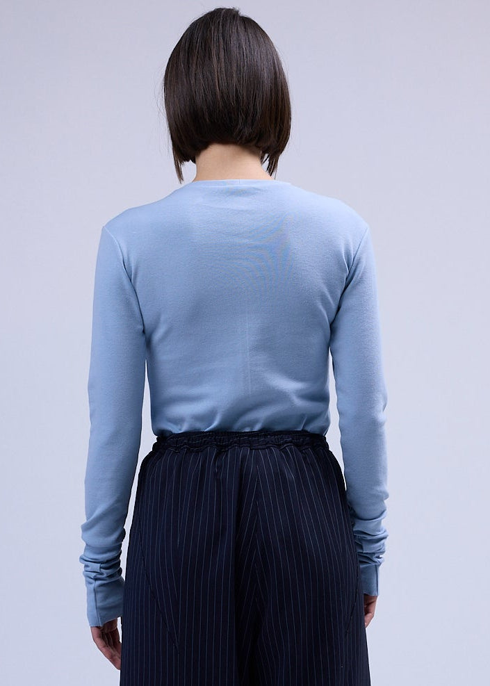 LABORATOIRE / Top Sockette manches longues  - Bleu ciel N°1 et N°2