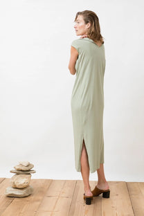 Jungle Folk / robe réversible Soledad - vert amande