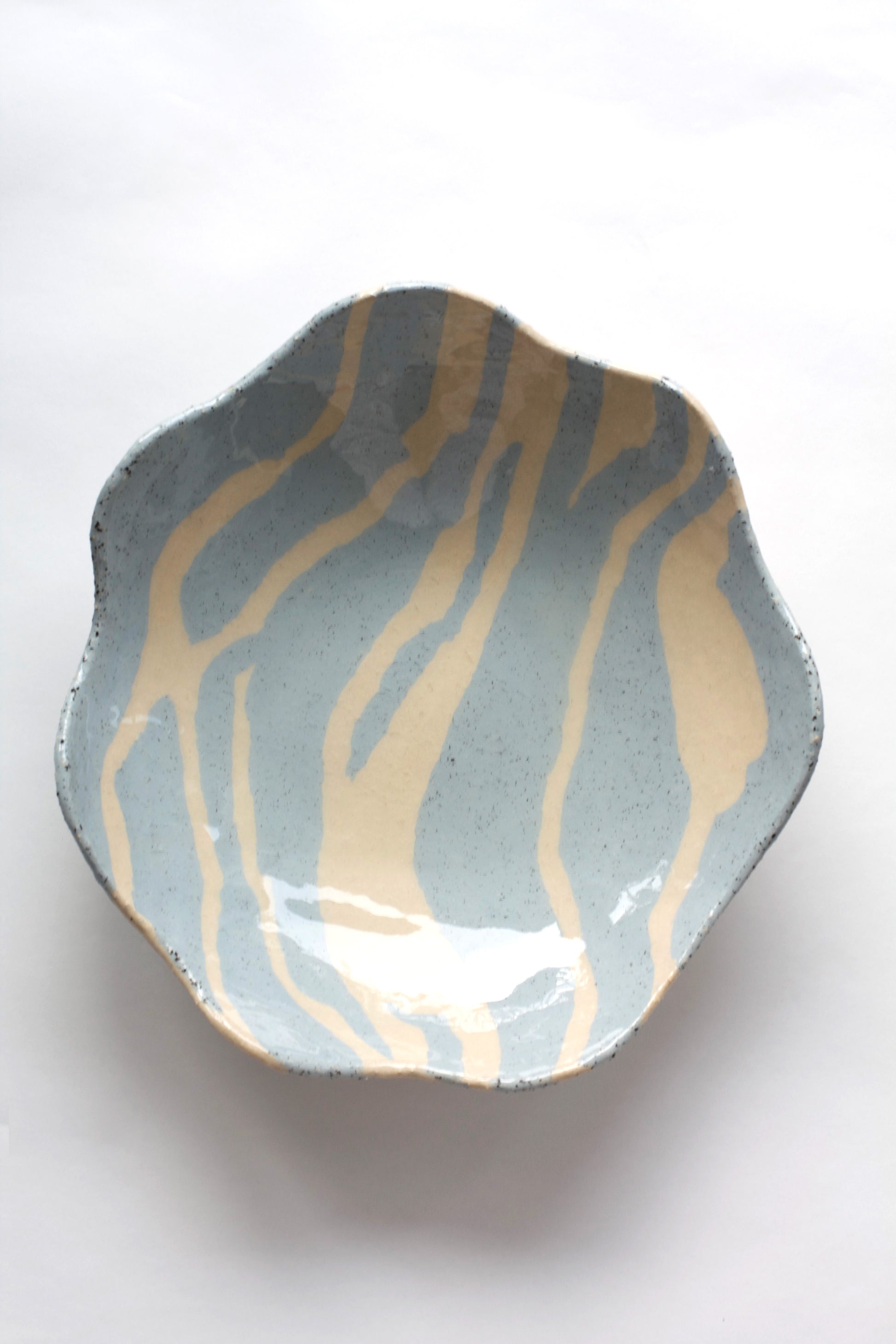 Glay Studio / Grand Plat - bleu rayé