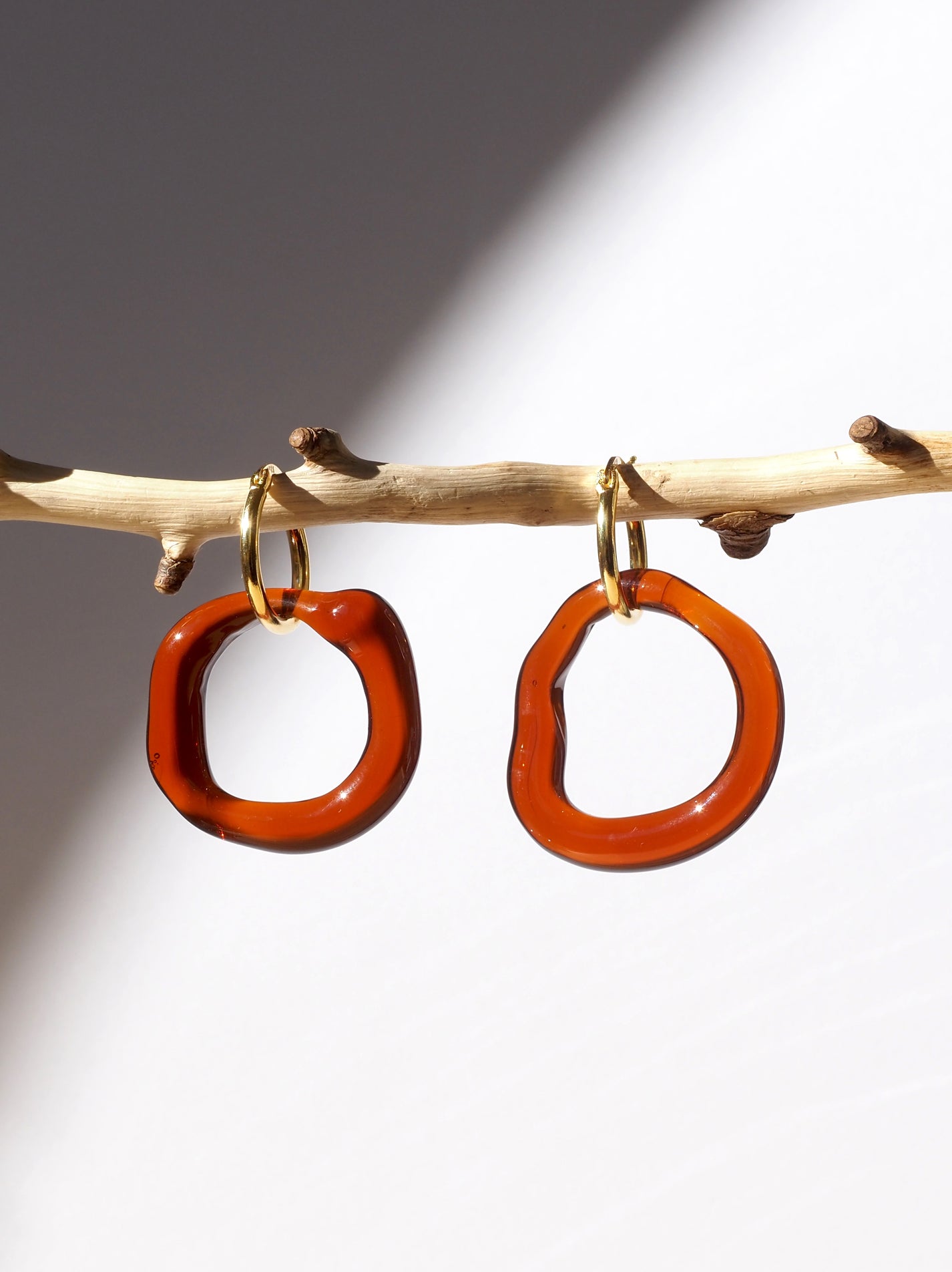 NEUS / BO verre bubble simple - ambre