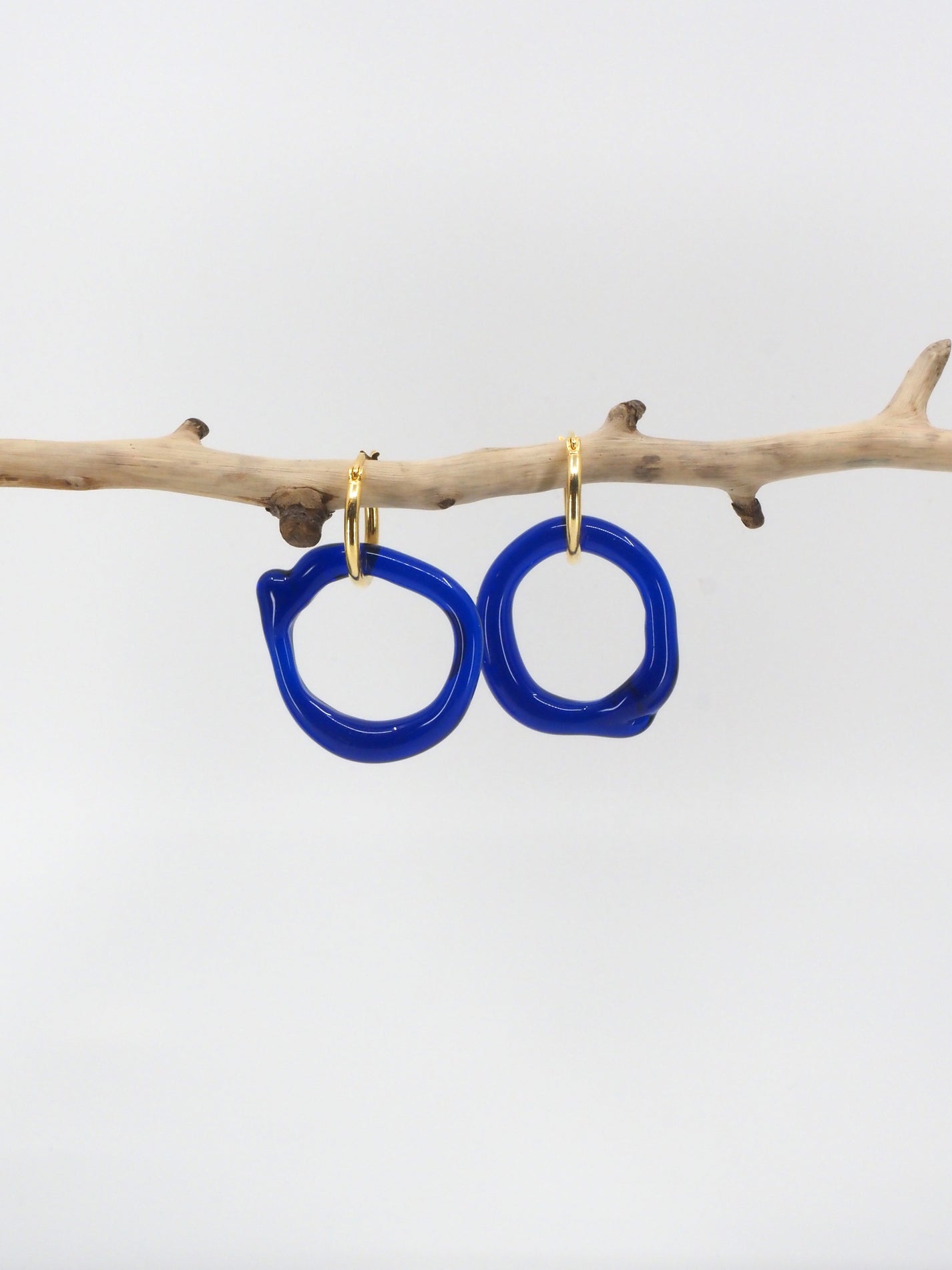 NEUS / BO Single bubble glass - medium blue