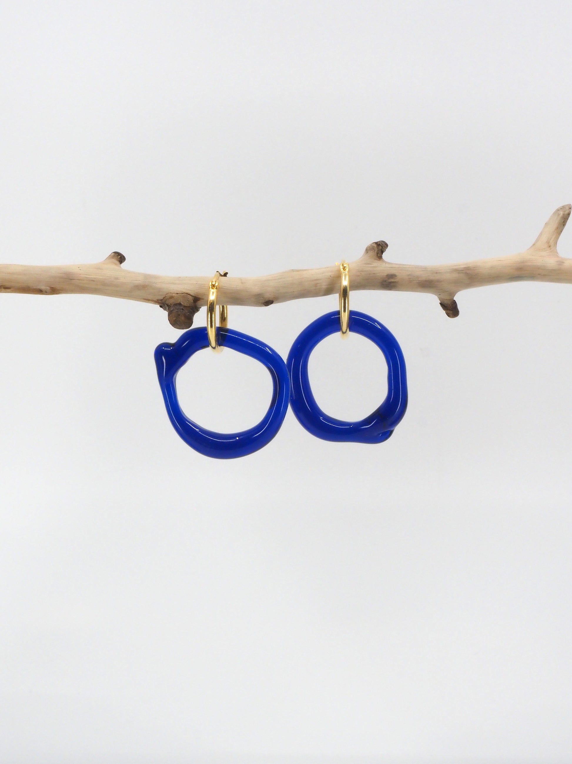 NEUS / BO Single bubble glass - medium blue
