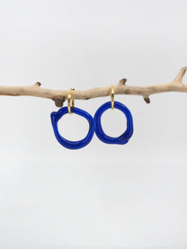 NEUS / BO Single bubble glass - medium blue