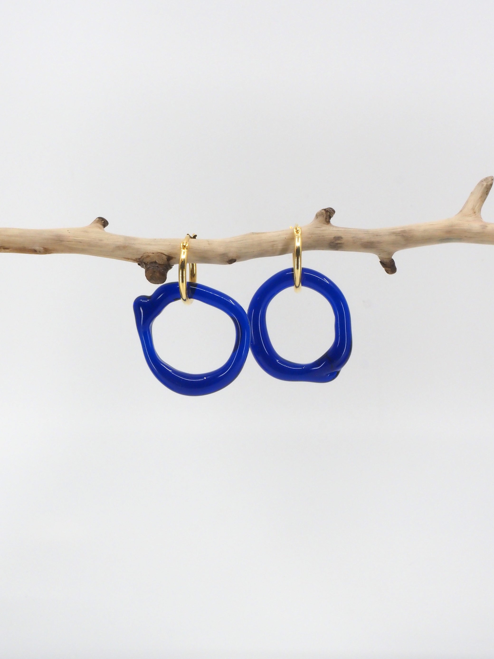 NEUS / BO Single bubble glass - medium blue