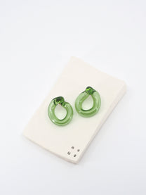 NEUS / BO verre bubble chunky pin - vert bouteille