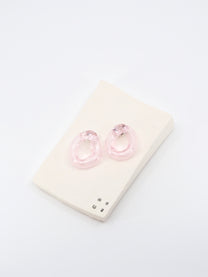 NEUS / BO verre bubble chunky pin - rose transparent