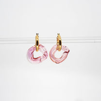 NEUS / BO verre simple chunky, rose métalisé