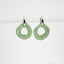 NEUS / BO verre chunky, vert jade opaque