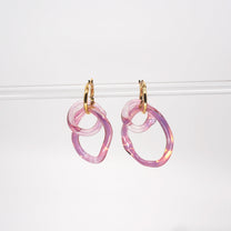 NEUS / BO verre double, rose métalisé