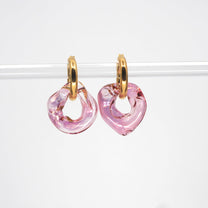 NEUS / BO verre simple chunky, rose métalisé