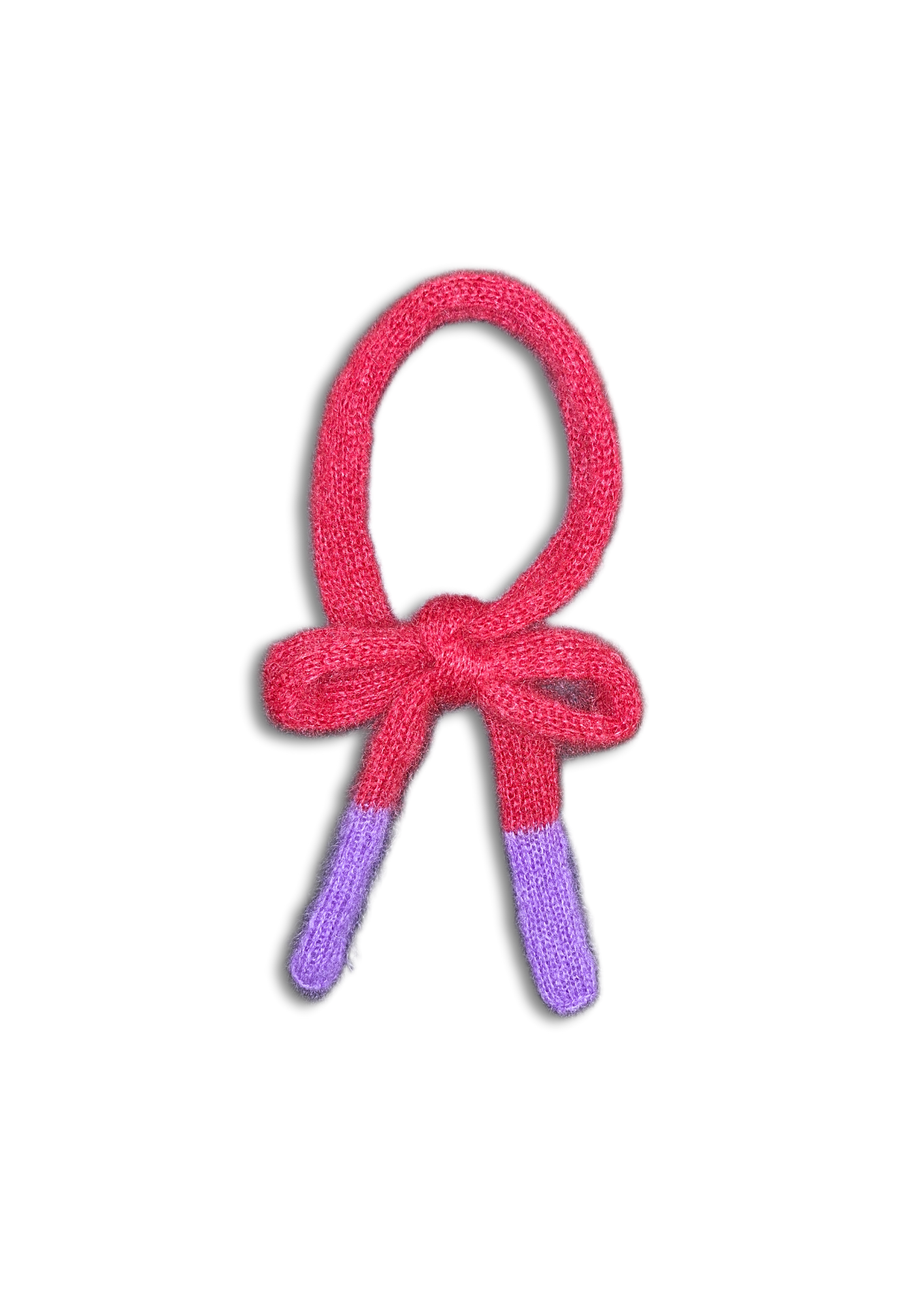 Tricot de Jacqueline / écharpe rouge et violet