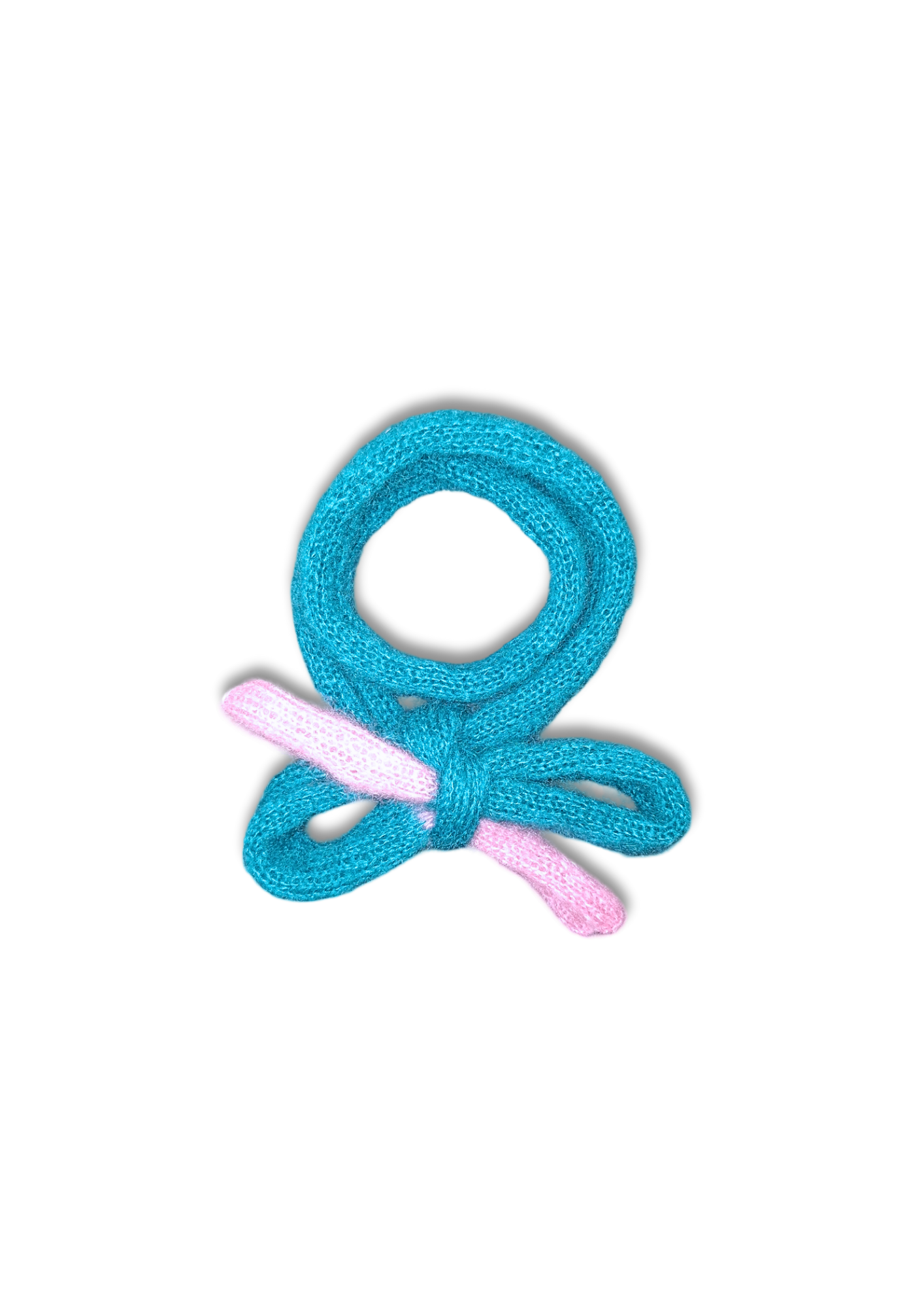 Tricot de Jacqueline / écharpe bleu et rose