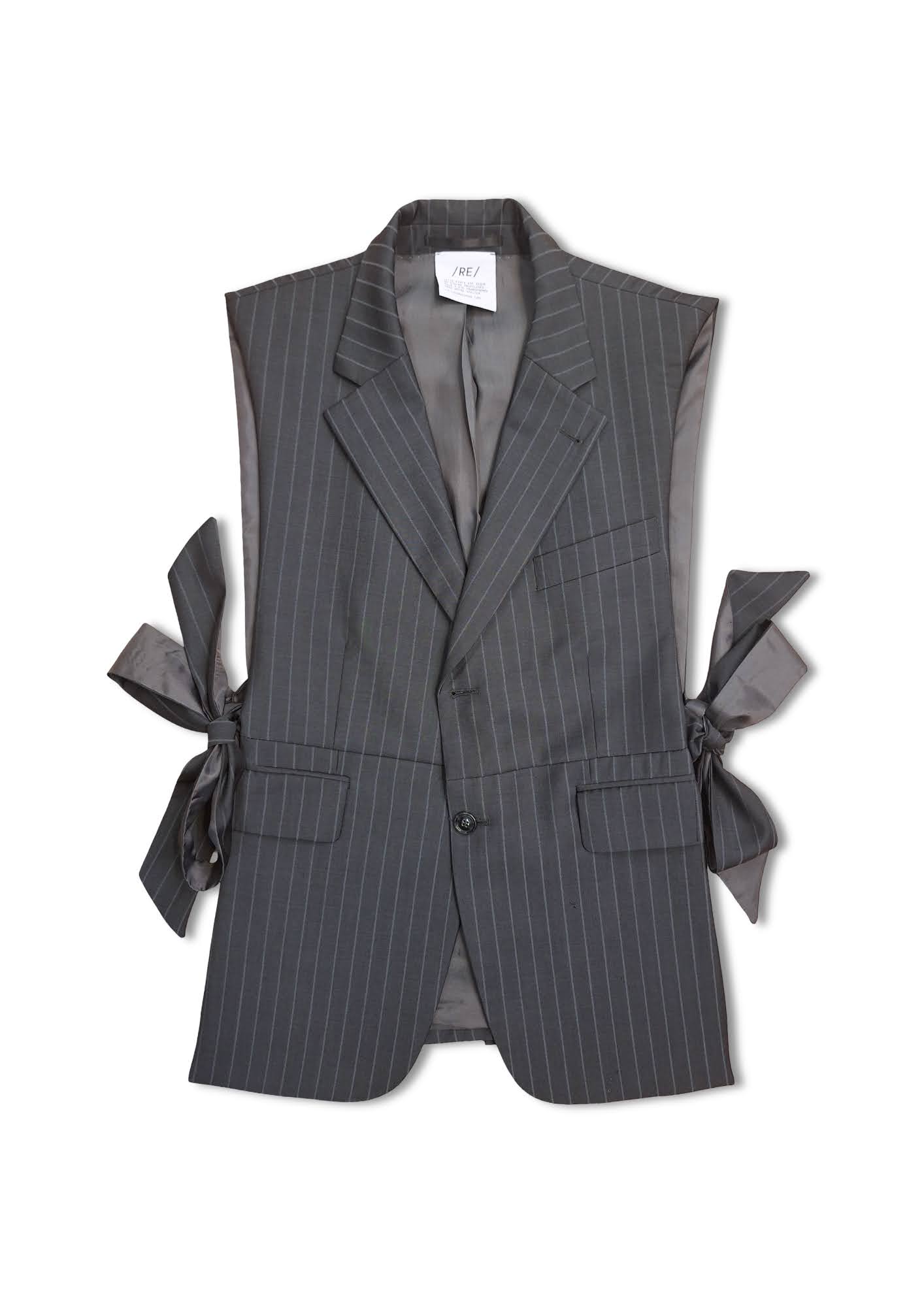 RE/Papa&#39;s Blazer à noeuds - n°58 gris ligné