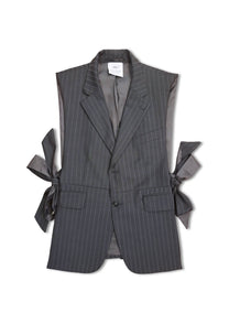 RE/Papa&#39;s Blazer à noeuds - n°58 gris ligné