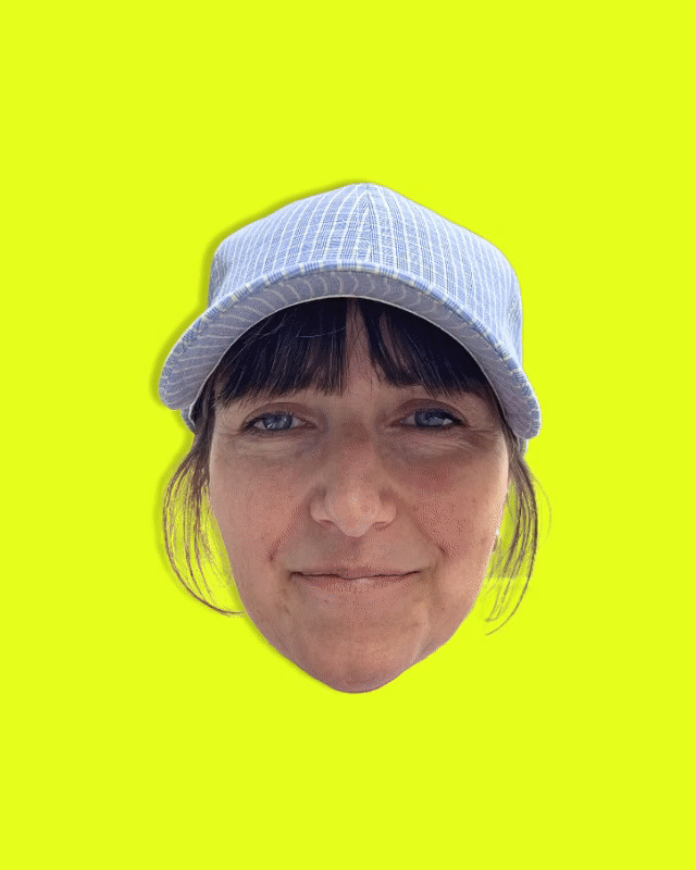 RE/Papa's CAPS / Casquette n° 1 bleue avec fines lignes jaunes