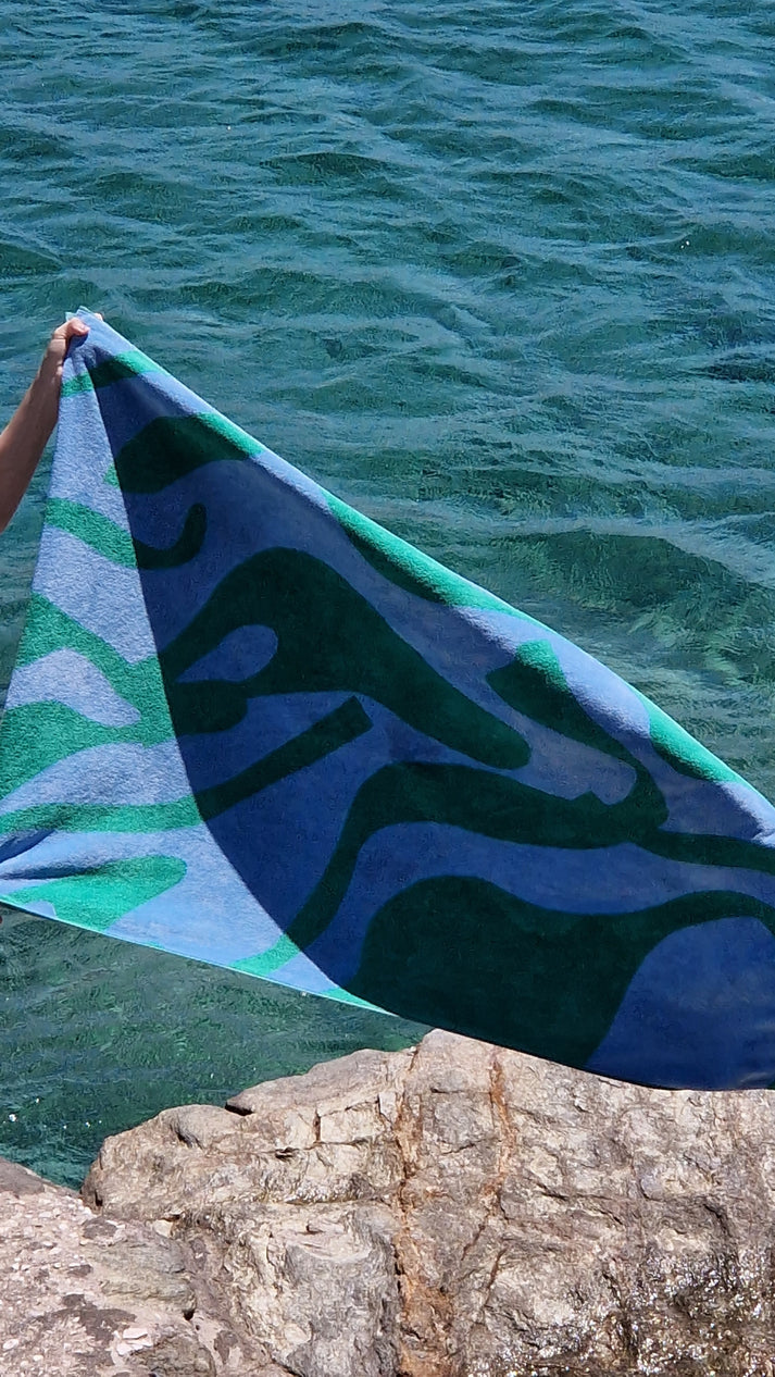 Linge de plage - GRÜN BLAU