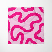 Carré de soie - Serpent rose