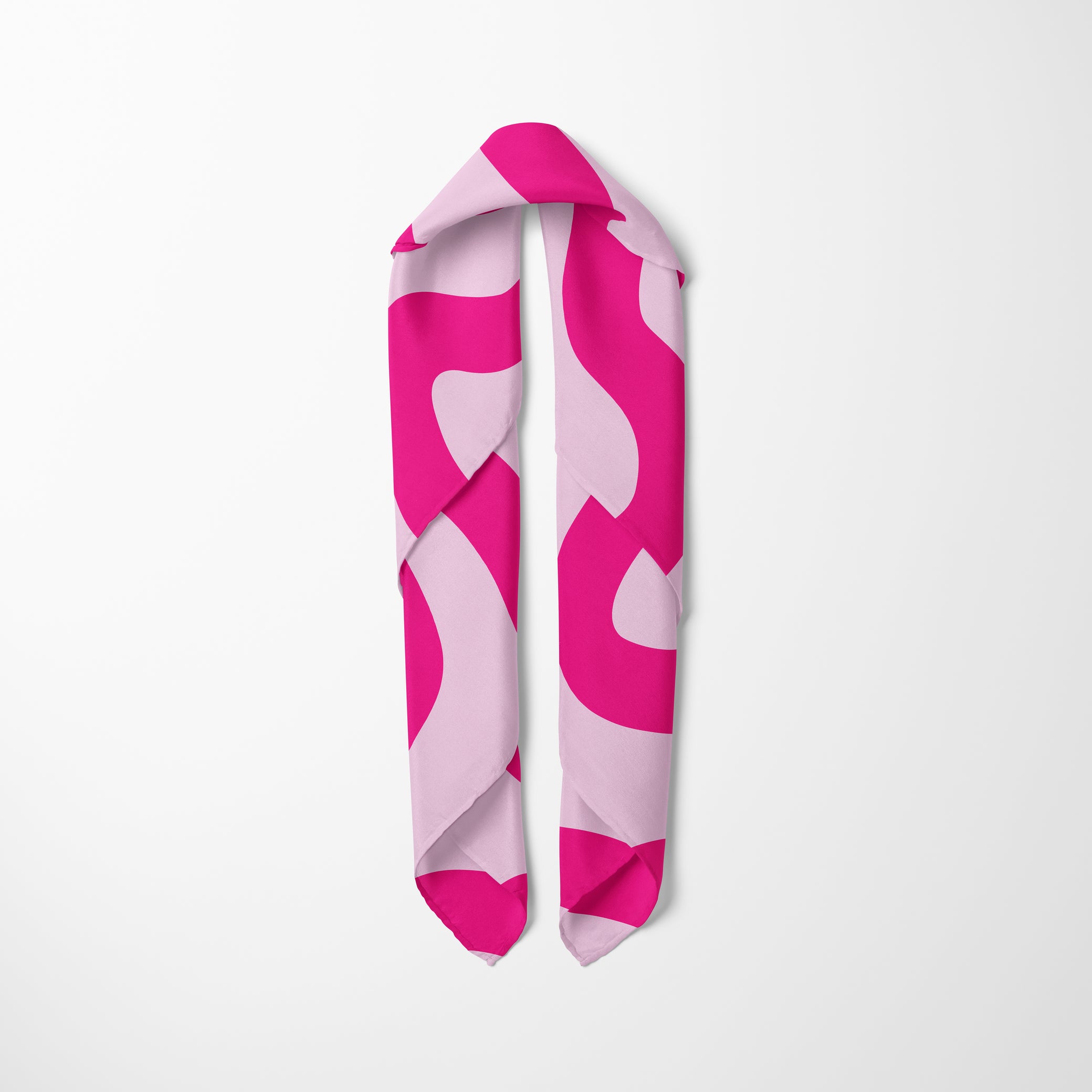Carré de soie - Serpent rose