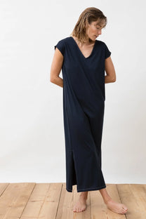 Jungle Folk / robe réversible Soledad - bleu marine