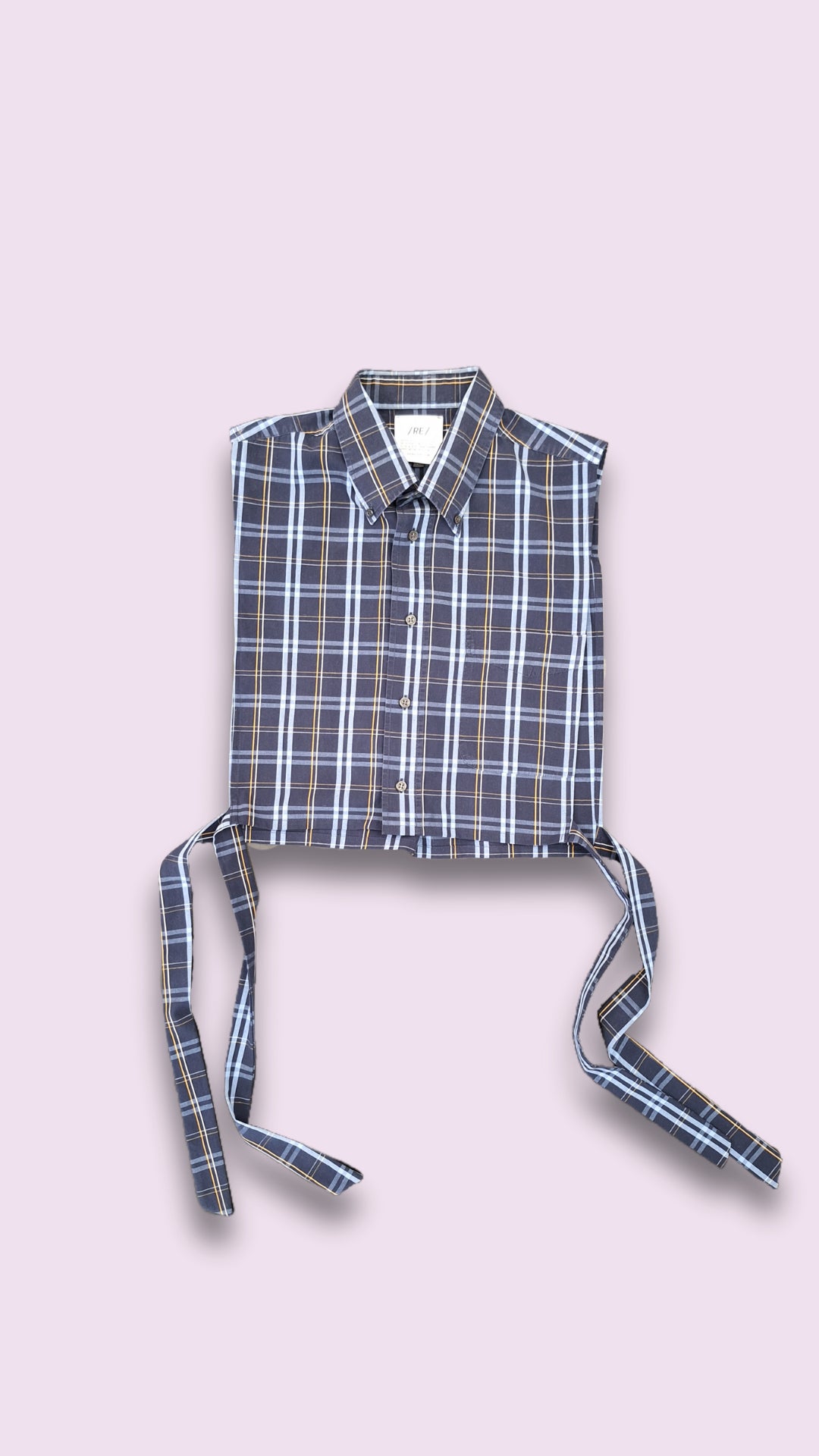 RE/Papa's shirt / Cropped shirt with knots, no. 38