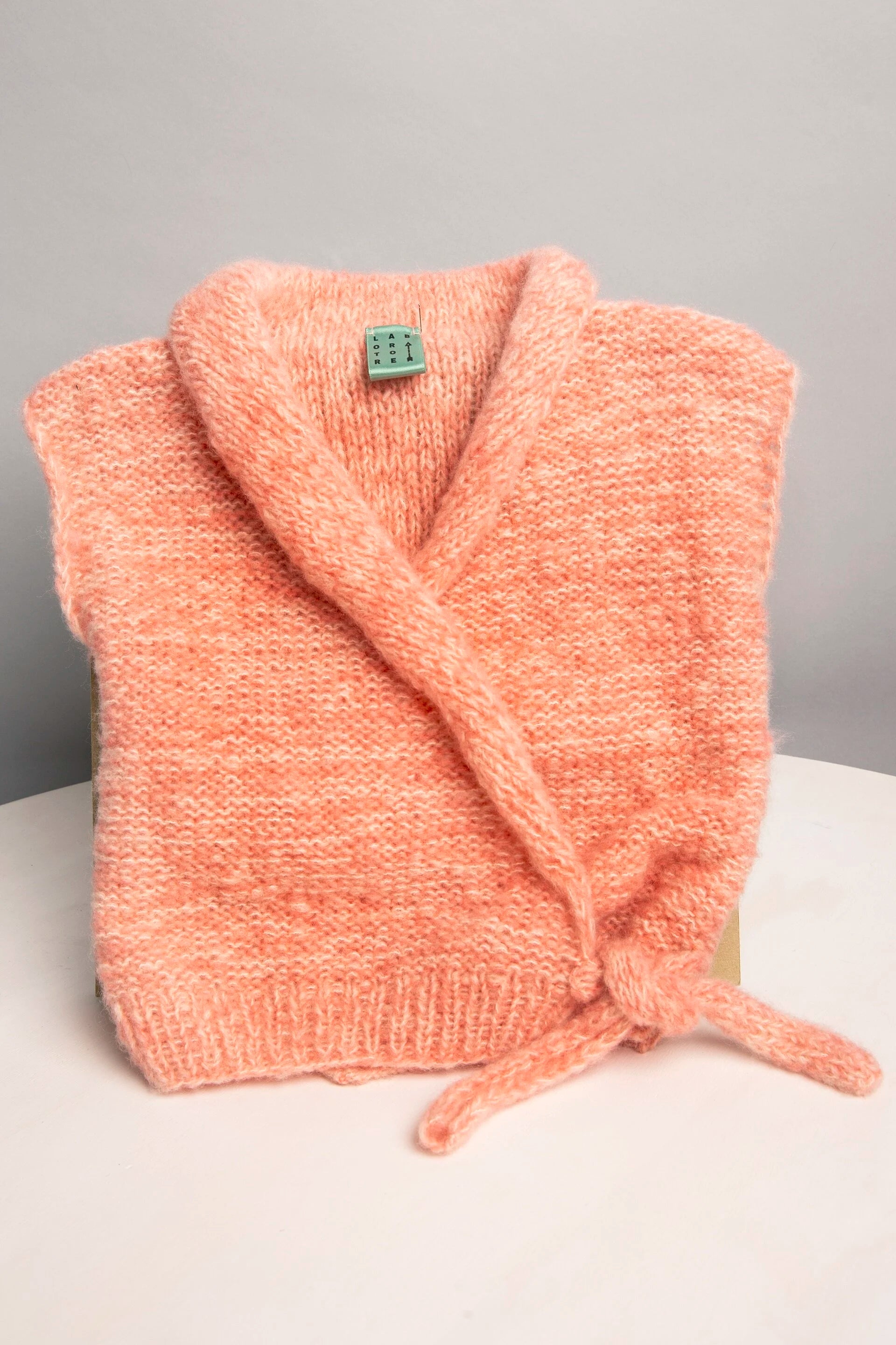 Tricot de Jacqueline, cache-coeur rose