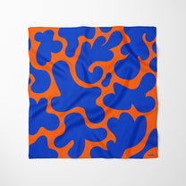 Carré de soie - Vache orange