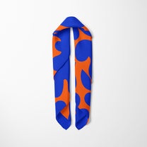 Carré de soie - Vache orange