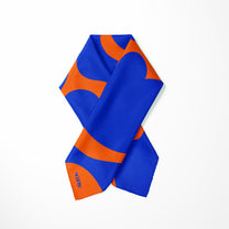 Carré de soie - Vache orange