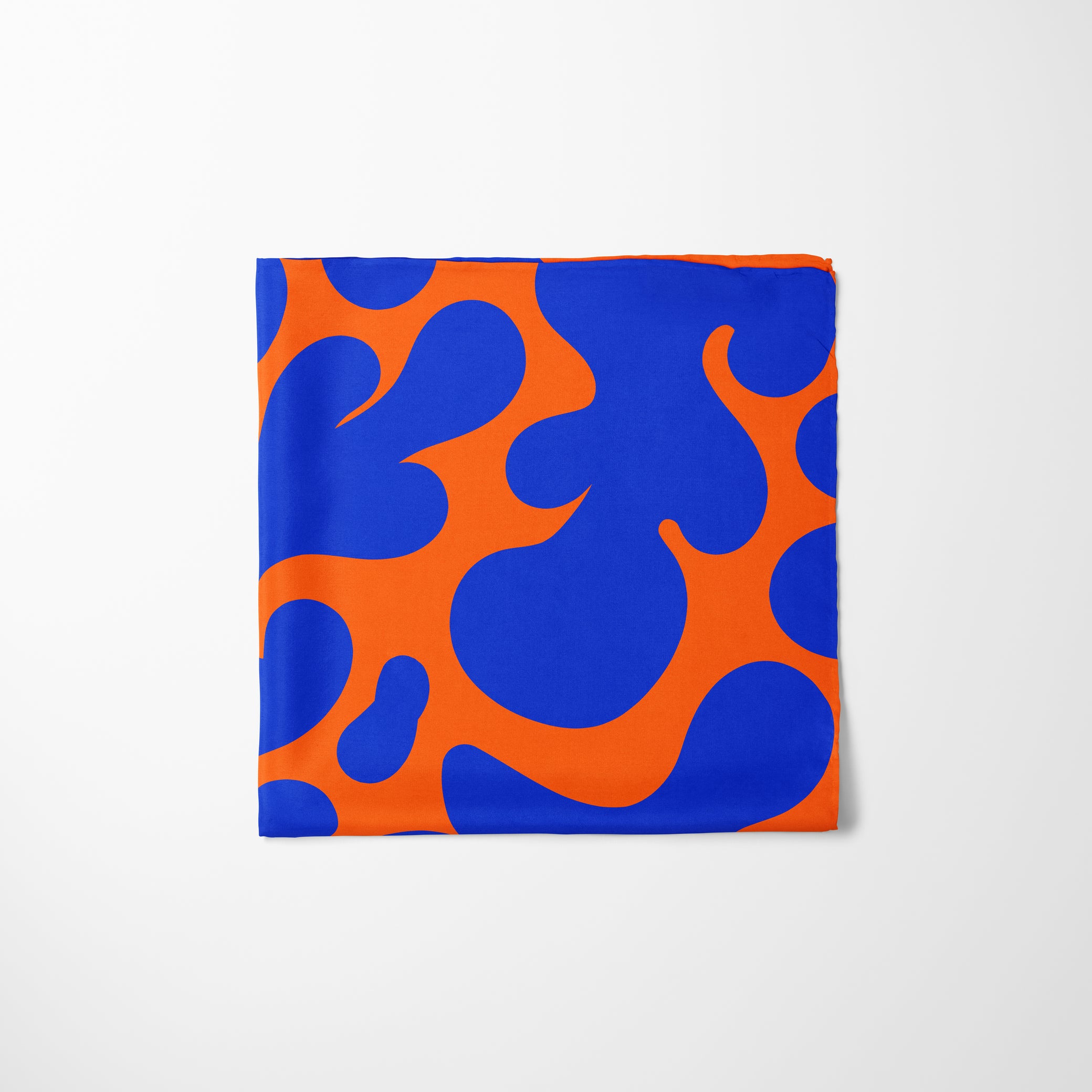 Carré de soie - Vache orange