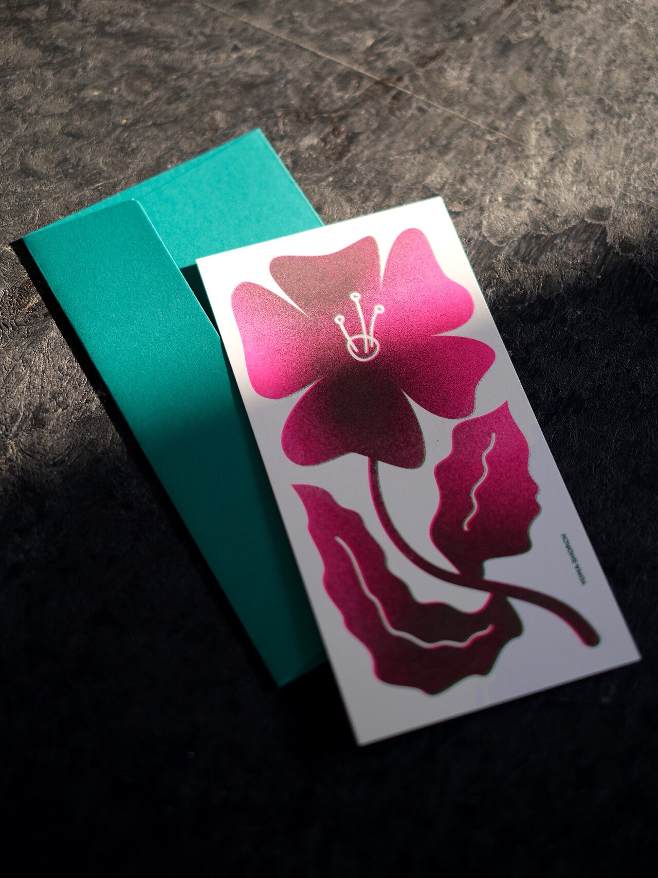 Yoma / carte - fleur rose