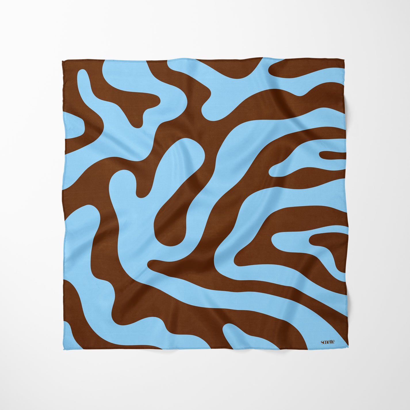 Carré de soie - Zèbre bleu