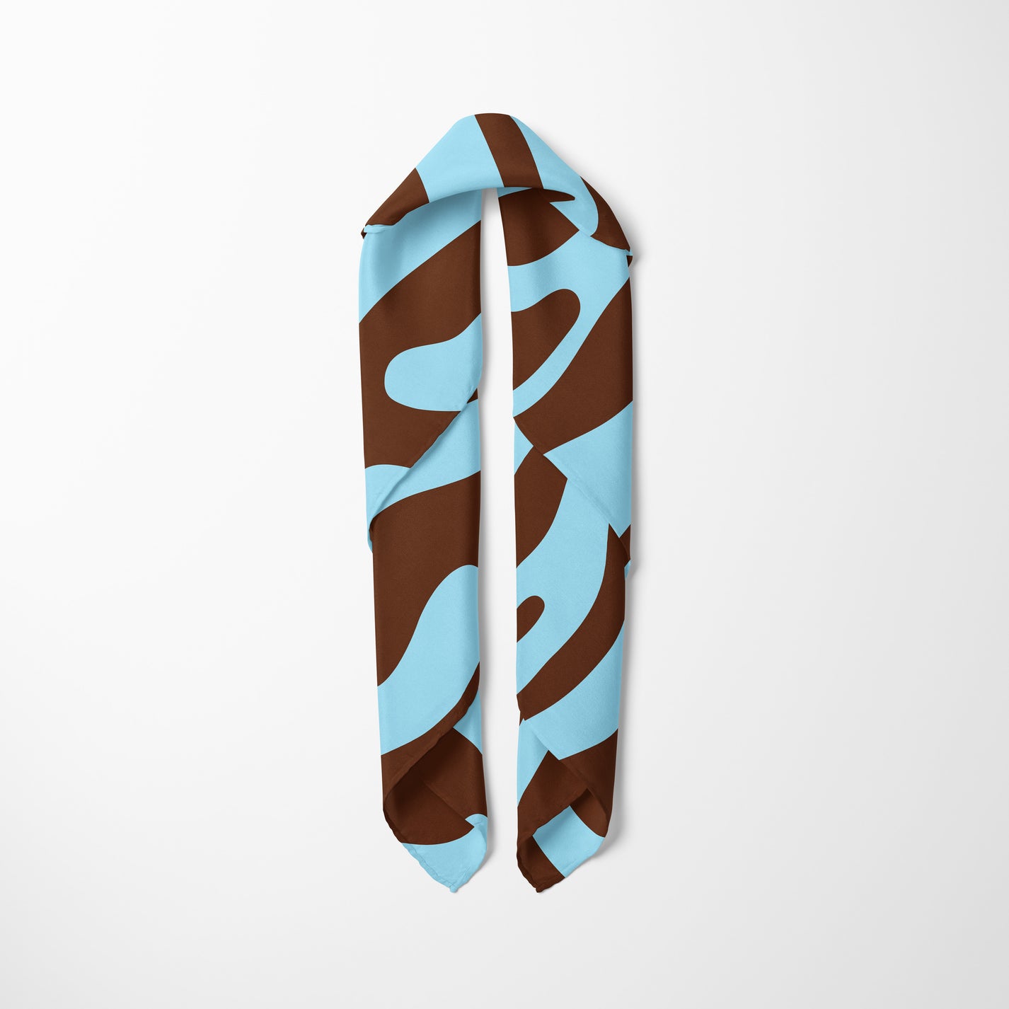 Carré de soie - Zèbre bleu