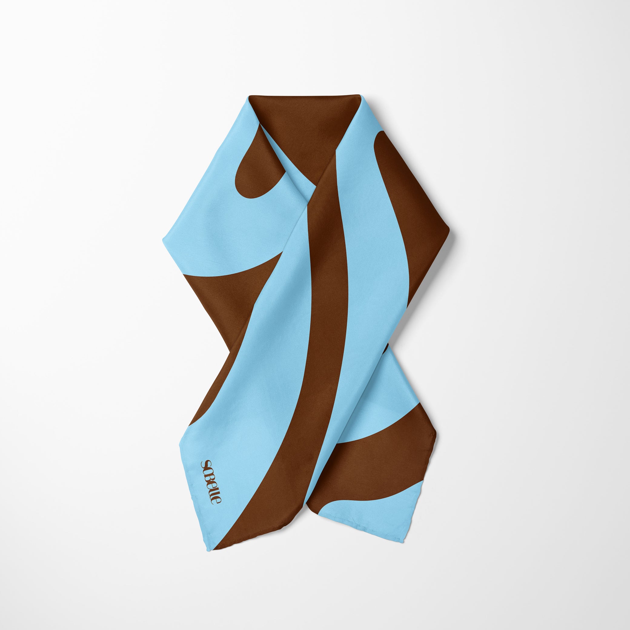 Carré de soie - Zèbre bleu