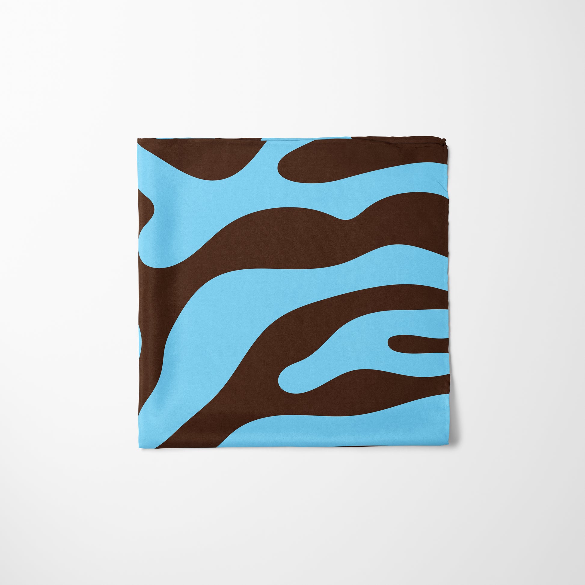 Carré de soie - Zèbre bleu