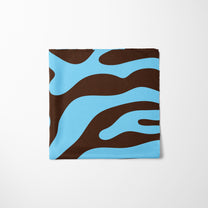 Carré de soie - Zèbre bleu