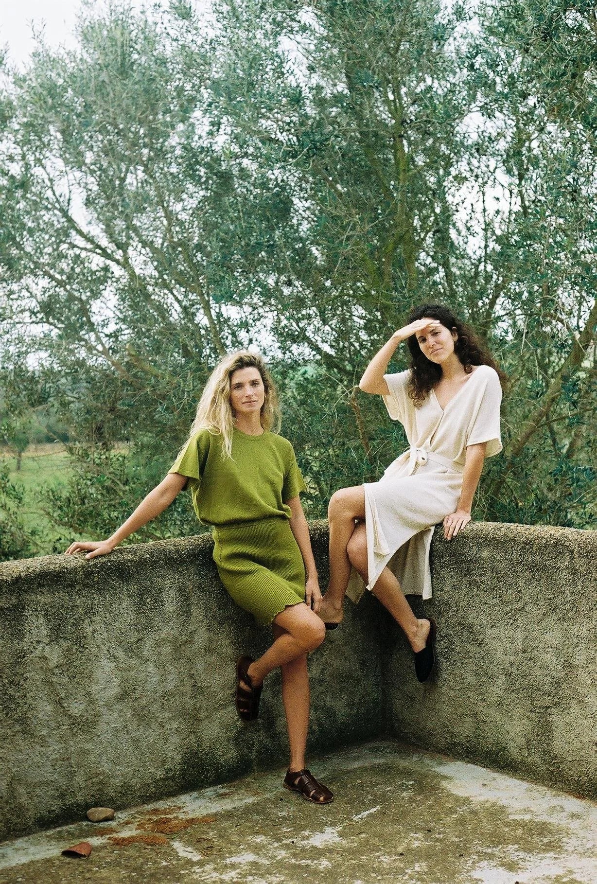 Jungle Folk /  top en maille El sur - Moss green