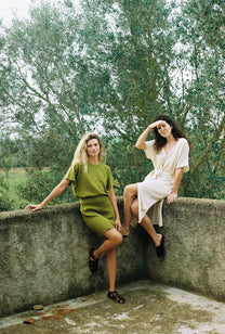 Jungle Folk /  top en maille El sur - Moss green