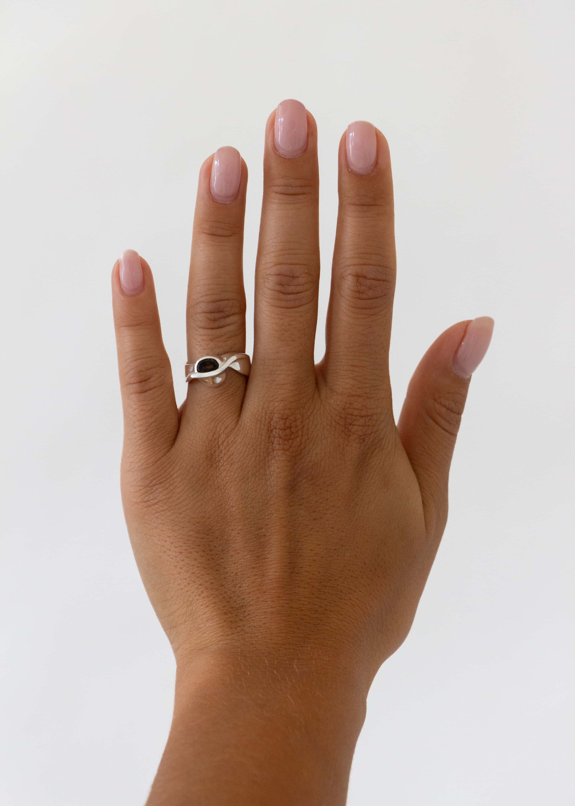 Emilie Gouëzec / bague SEMPRA - argent/marron