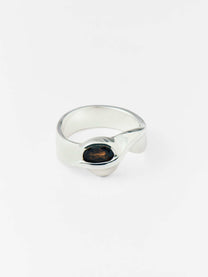 Emilie Gouëzec / bague SEMPRA - argent/marron