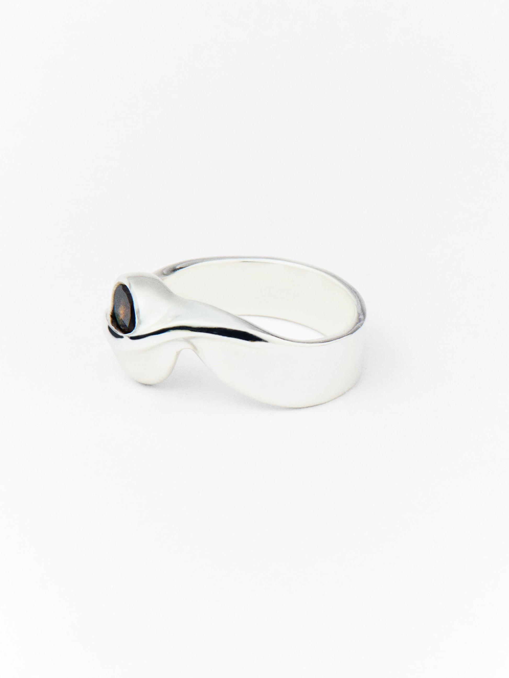 Emilie Gouëzec / bague SEMPRA - argent/marron