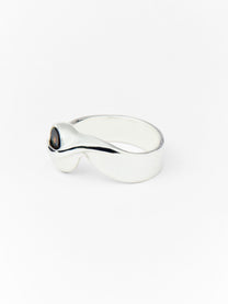 Emilie Gouëzec / bague SEMPRA - argent/marron
