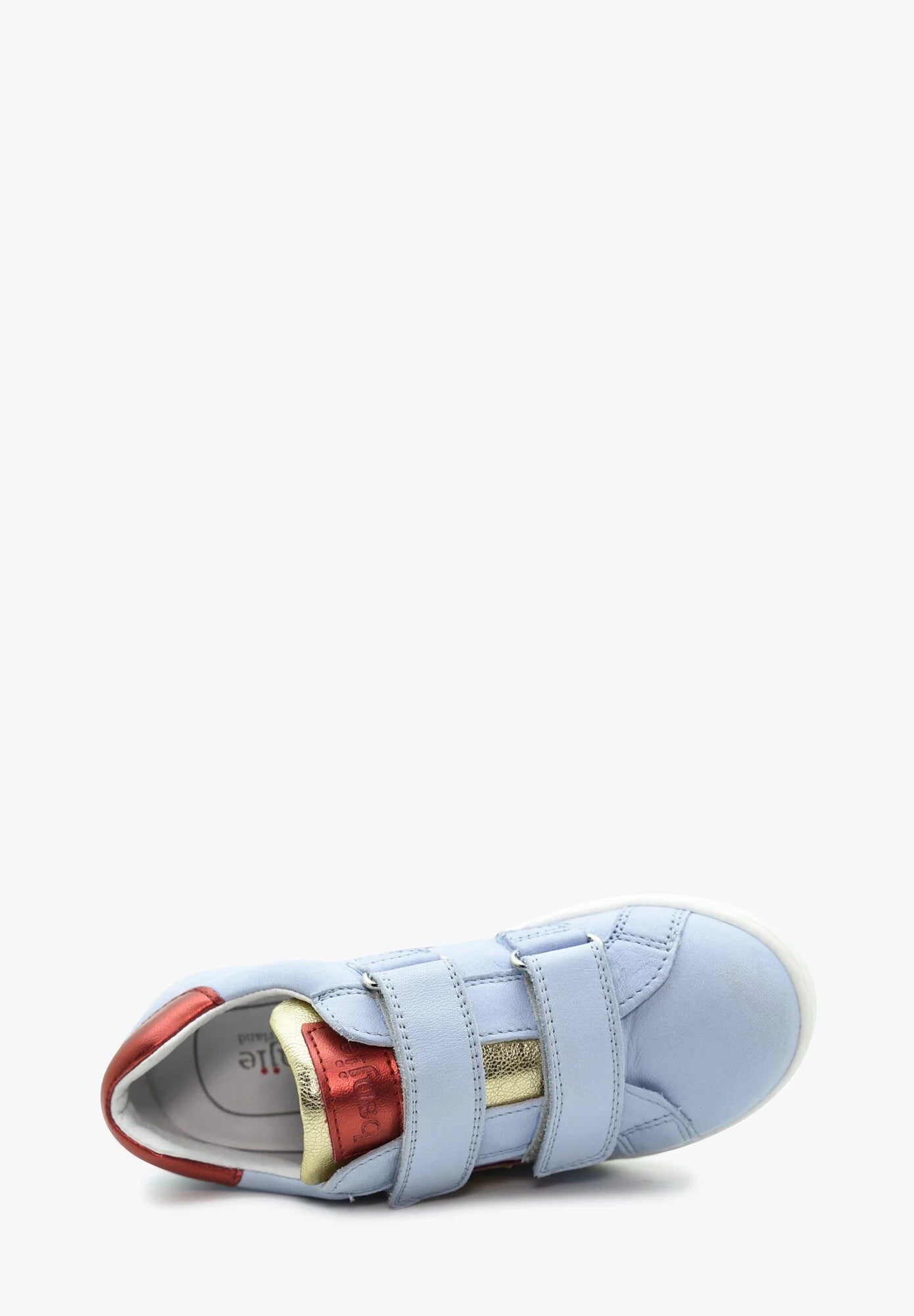 BENJIE / &quot;BLUCHE FLASH&quot; VELCRO LUDIVINE BLEU CIEL