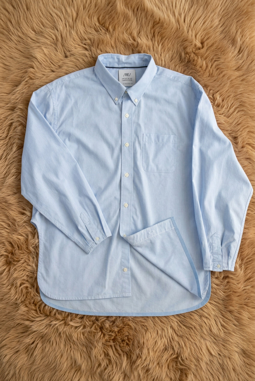 RE/Papa's shirt / Chemise DML - N° 8 bleu clair fines rayures
