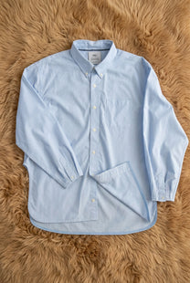 RE/Papa's shirt / Chemise DML - N° 8 bleu clair fines rayures